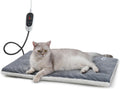 Rest-Eazzzy Cat Heating Pad, Cat Bed with Removable Cover Heated Cat Bed 5 Level Timer and 5 Level Temperature, Cat Beds for Indoor Warming Mat for Cat Dog (Heat pad, Pure-Beige)
