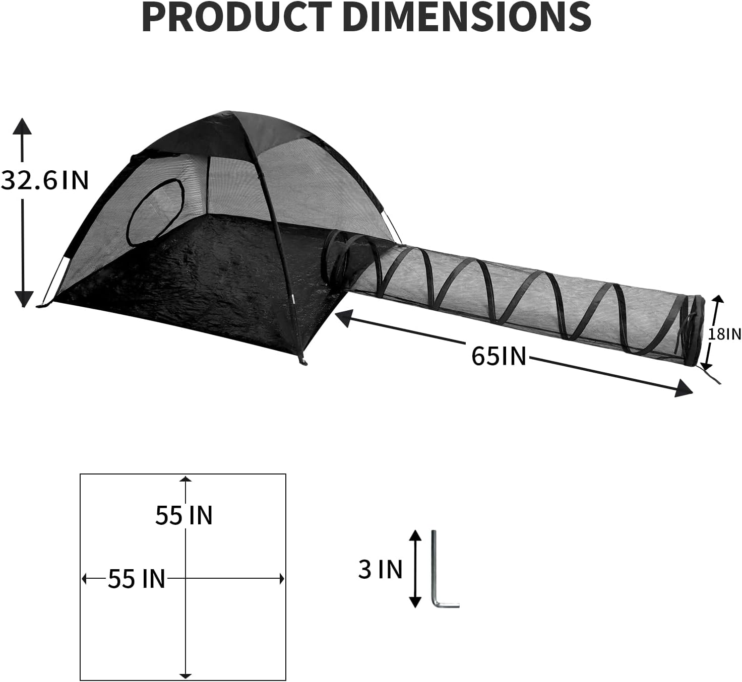 Rest-Eazzzy Cat Tent Outdoor, Pet Enclosure Tent Suitable for Cats and Small Animals, Indoor Playpen Portable Exercise Tent with Carry Bag(Pet Tent& Tunnel) M