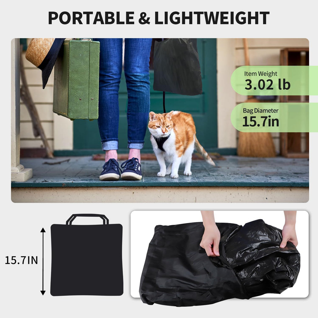 Rest-Eazzzy Cat Tent Outdoor, Pet Enclosure Tent Suitable for Cats and Small Animals, Indoor Playpen Portable Exercise Tent with Carry Bag(Pet Tent& Tunnel) M